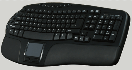 Wireless Ergonomic Multimedia Keyboard with Smart Touchpad